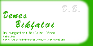 denes bikfalvi business card